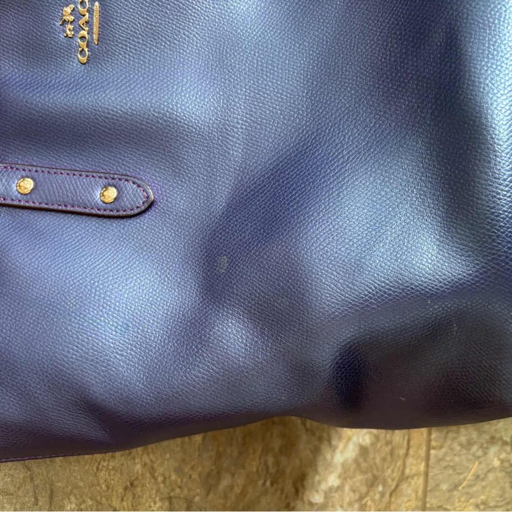 Coach Blue iridescent and Purple Tote Bag - Picture 3 of 11